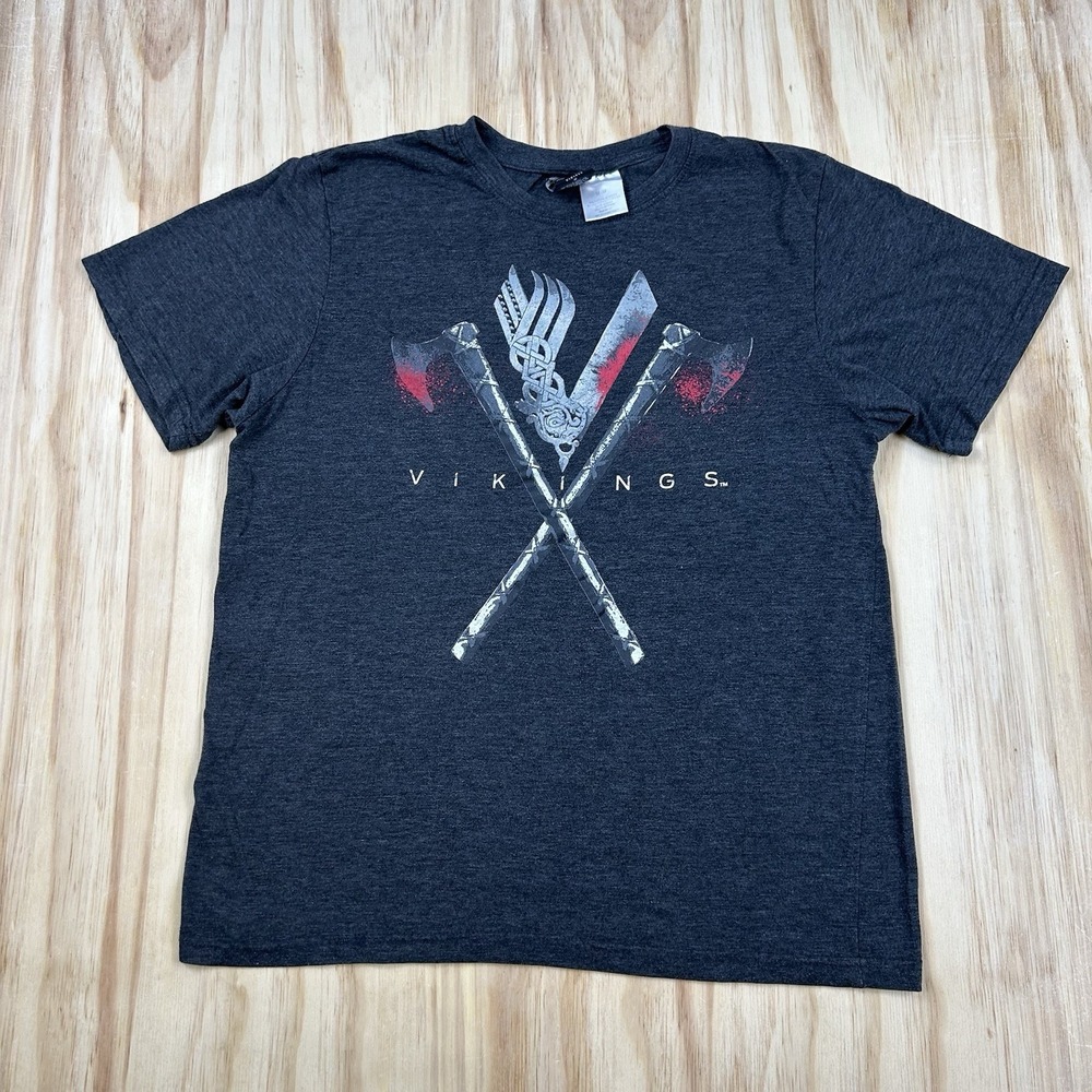 Vikings TV Show T Shirt Gray‎ Short Sleeve Size Medium